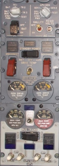 737 управление верхней панели электрическое